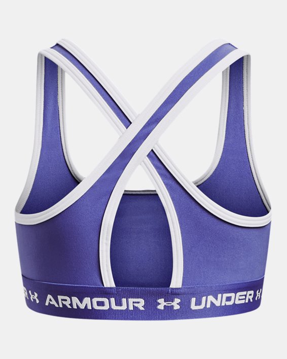 Girls' UA Crossback Sports Bra, Blue, pdpMainDesktop image number 1